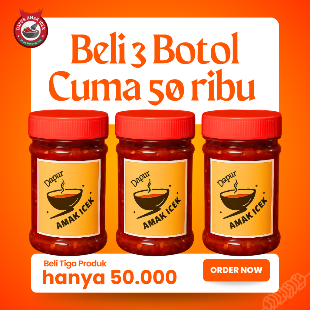 

Sambal bawang pedas asli padang 150 g
