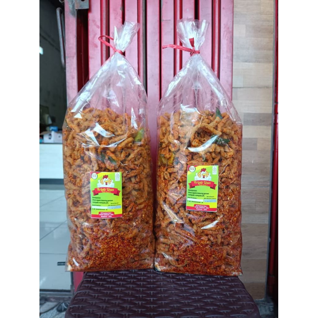 

KERIPIK USUS PEDAS ASLI PRODUK UMKM LOKAL FREE BUBBLEWRAP - kripsus pedas - camilan - snack lebaran
