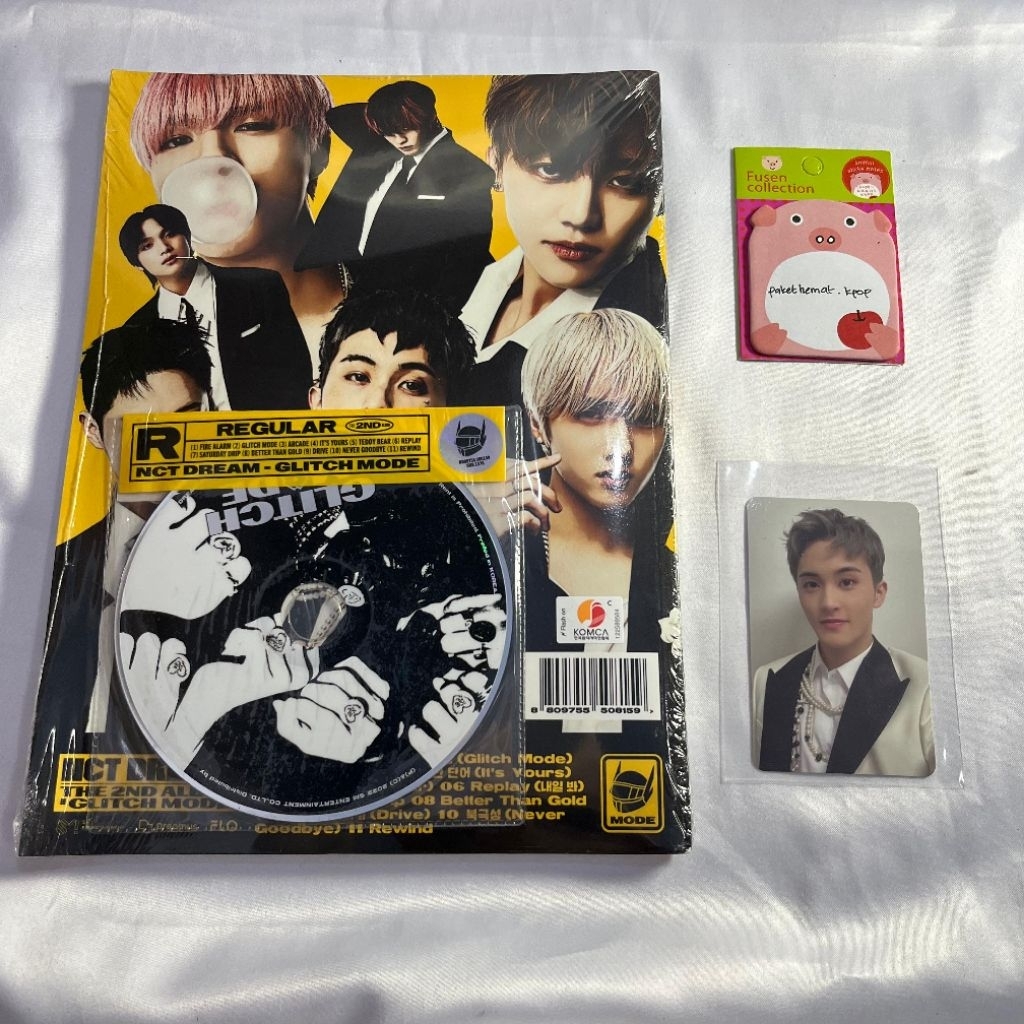 [Free PC Official] Album + POB Glitch Mode Photobook NCT Dream Versi Mark Lee Glimo