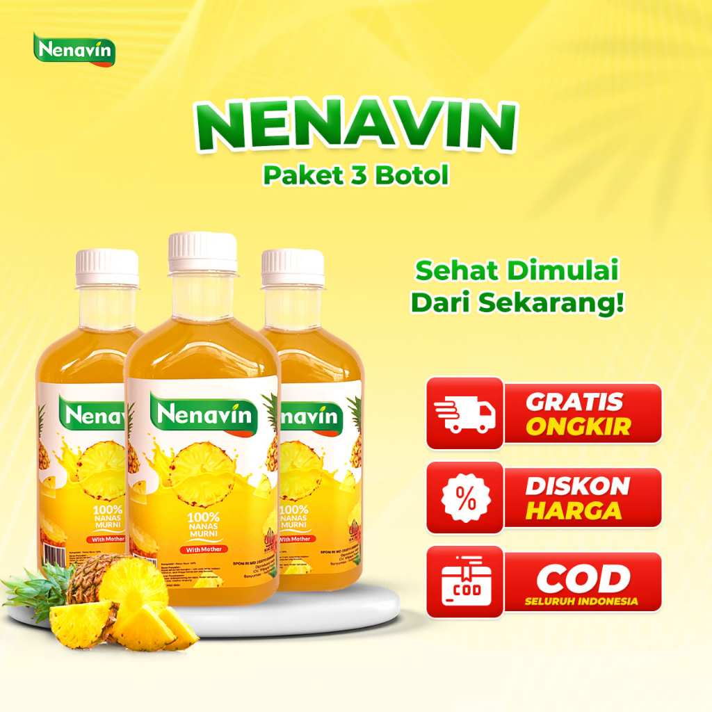 

Nenavin Cuka Nanas Asli 3 Botol Solusi Herbal untuk Mengatasi Diabetes dan Kolesterol Efektif