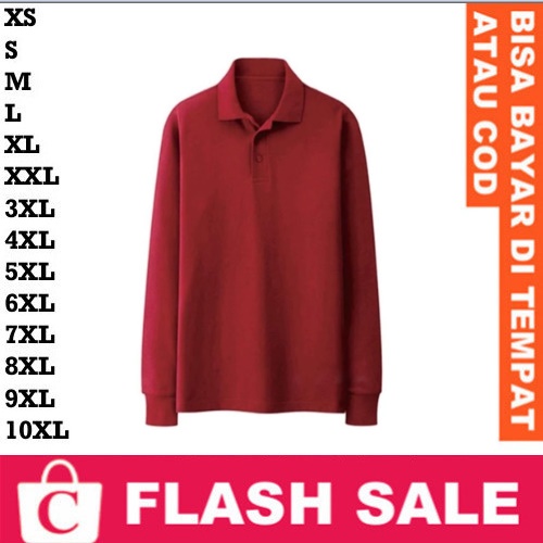 CAPYBARA kaos kerah polos krah polo shirt kerah lakos polos unisex lengan panjang | Kaos Polo Warna 