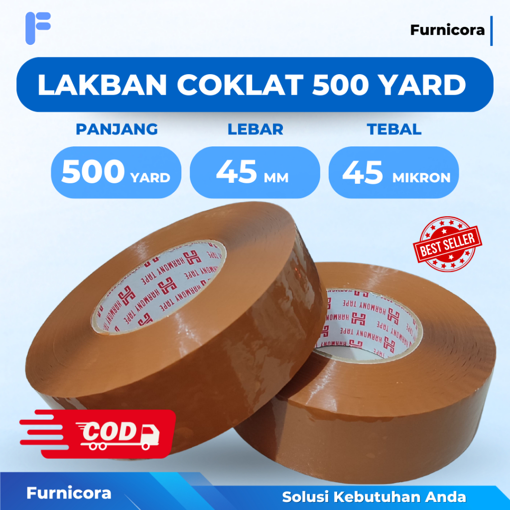 

Lakban Bening Coklat Harmony 500 Yard Kuat - Solasi Lakban Harmony Tebal dan Kuat Lakban Serbaguna Harga Ekonomis Kuat dan Panjang
