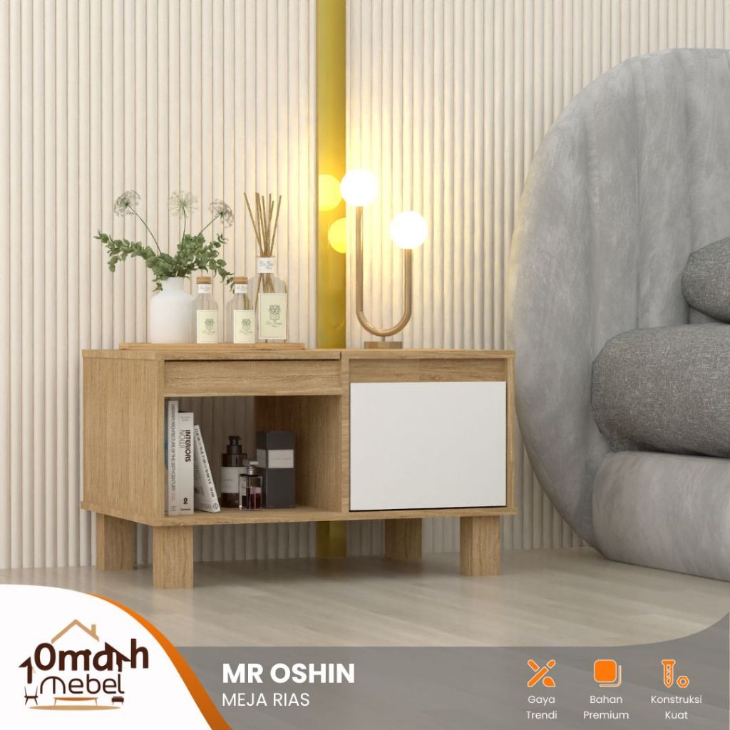 OMAH MEBEL SURABAYA - MEJA RIAS MINIMALIS | SERIES OSHIN | DESIGN TRENDY | MULTIFUNGSI | MEJA RIAS L