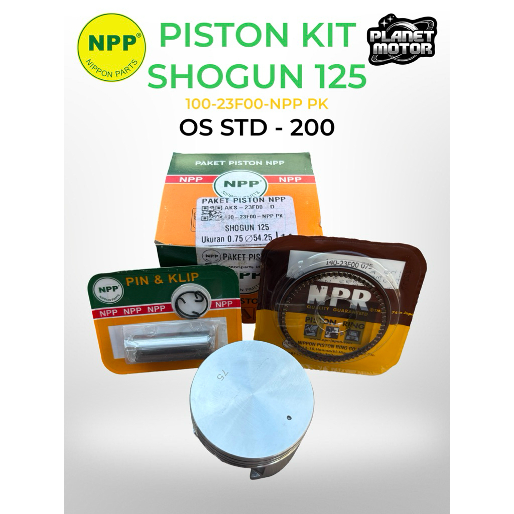 PISTON KIT SEHER KIT NPP SHOGUN 125
