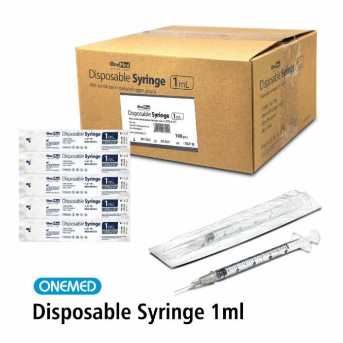 ONEMED - Spuit 1cc Insulin Onemed  / Syringe 1cc Onemed/ Alat Suntik Insulin 1ml