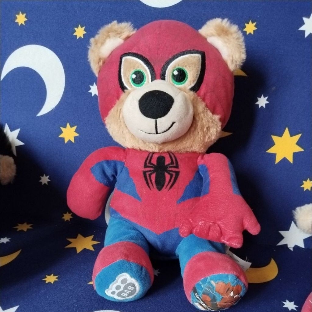 Build A Bear Marvel Spiderman Superhero Spider Man Bear like new