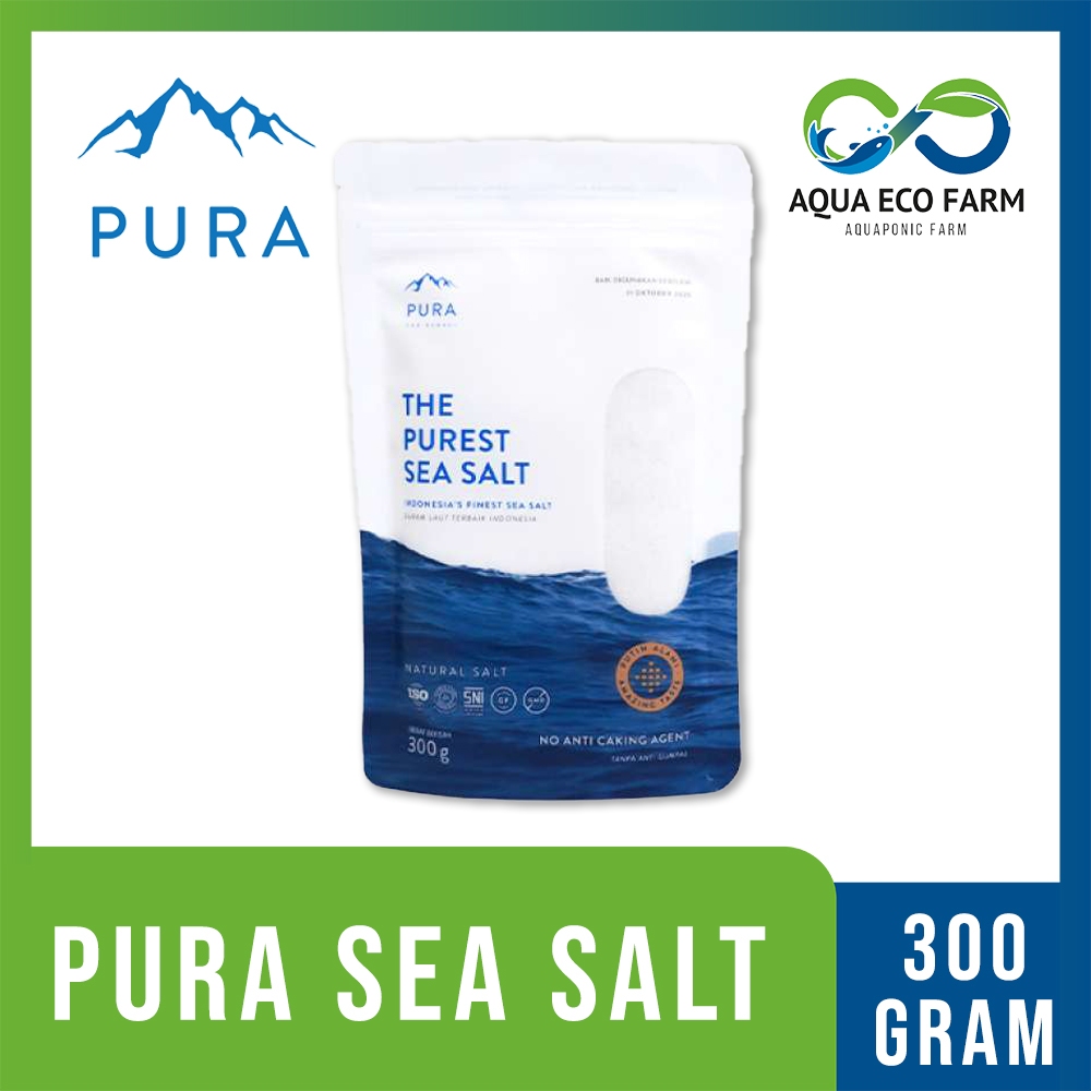 

[AquaEcoFarm] Pura Sea Salt 300g Halal Gluten Free Mineral-Rich | Fine & Coarse Natural Sea Salt | Bandung