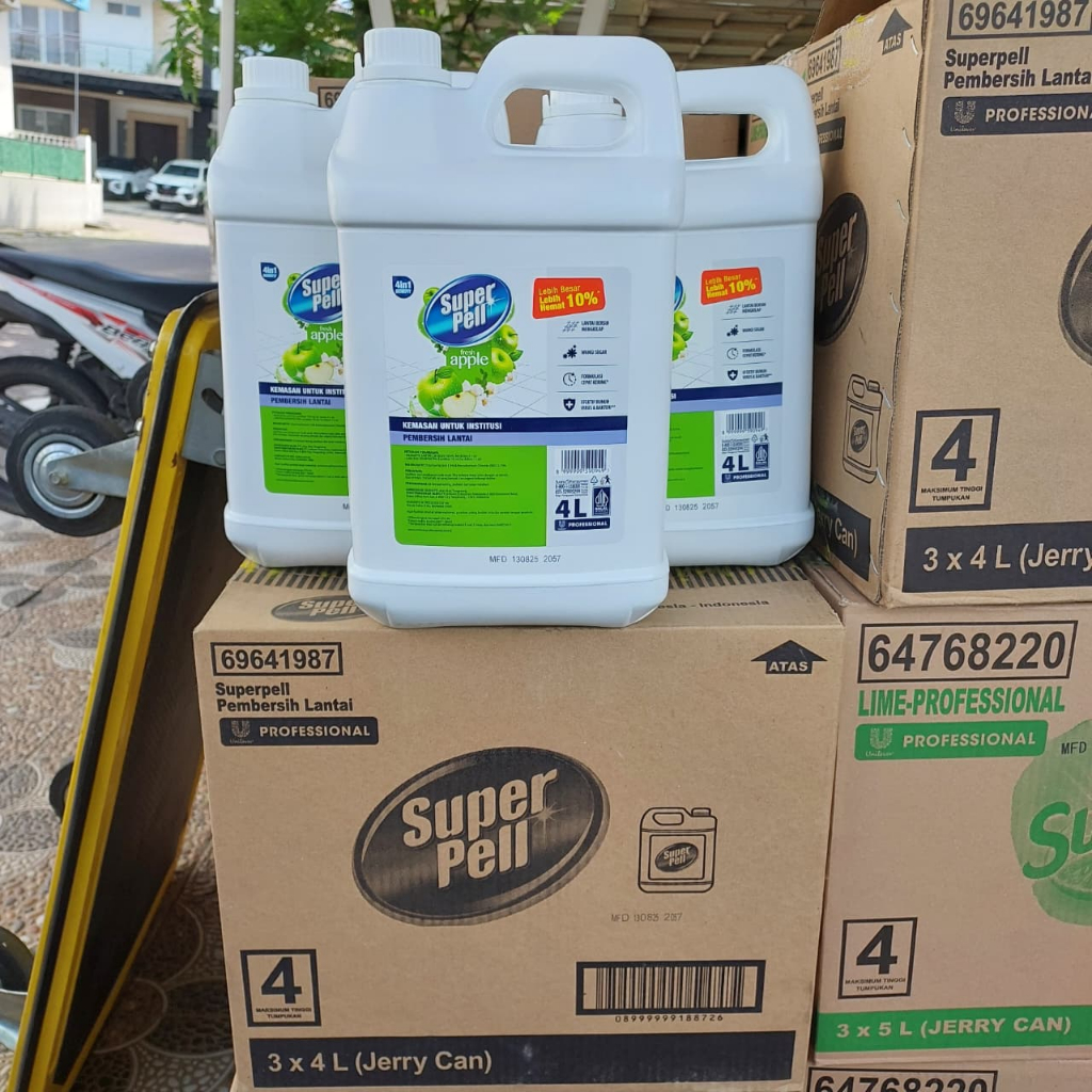 Super Pell 4 Liter Pembersih Lantai 1 dus (isi 3 jerigen)