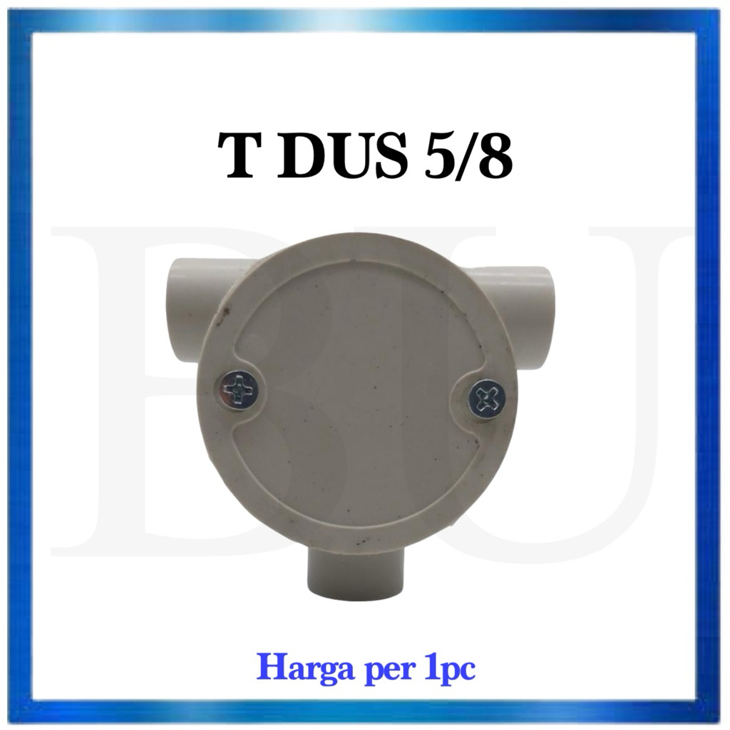 T Dus Putih Baut 5/8 Inch Tdus 5/8" Cabang 3 Teedus Tidus