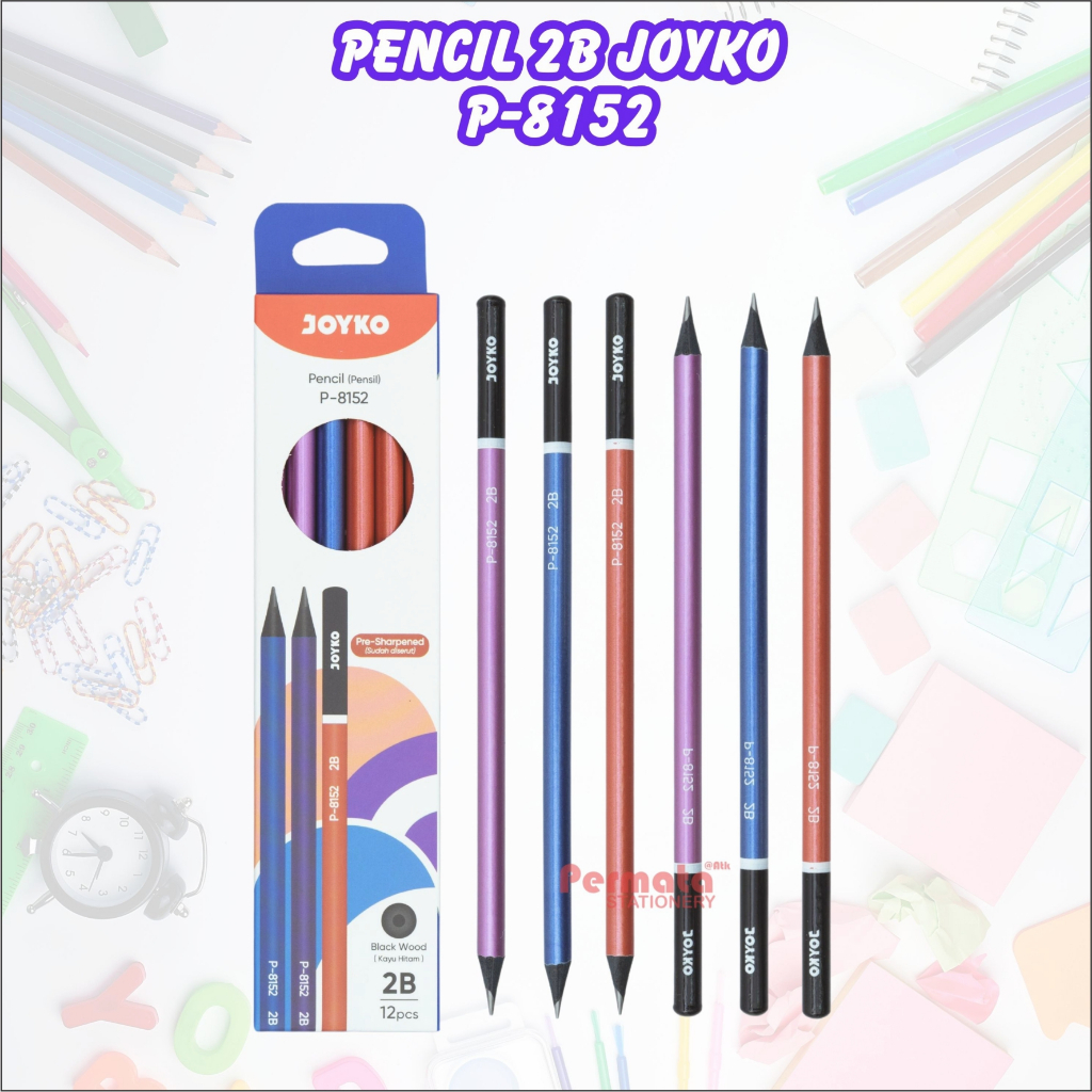 

Pencil Pensil 2B JOYKO P-8152 1 Pack Isi 12 Pcs