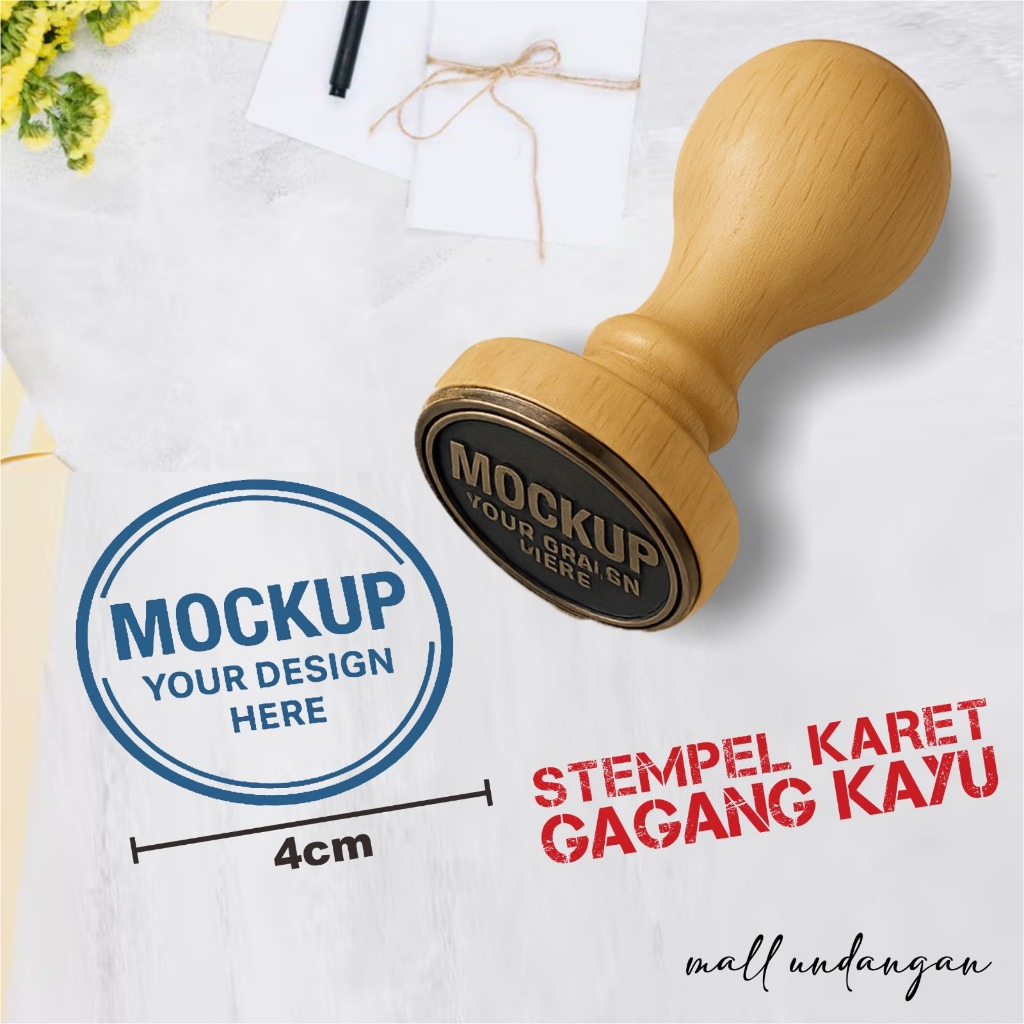 

STEMPEL CUSTOM LOGO - STEMPEL KARET GAGANG KAYU - STEMPEL KAYU CUSTOM TULISAN