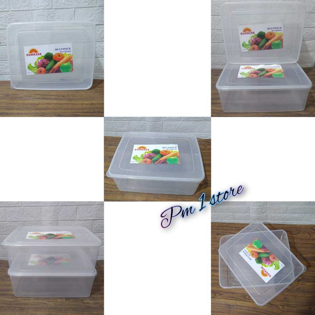 1pcs Kotak Donat sunrise, Tempat donat box plastik , Bening, Tebal dan bisa ditumpuk