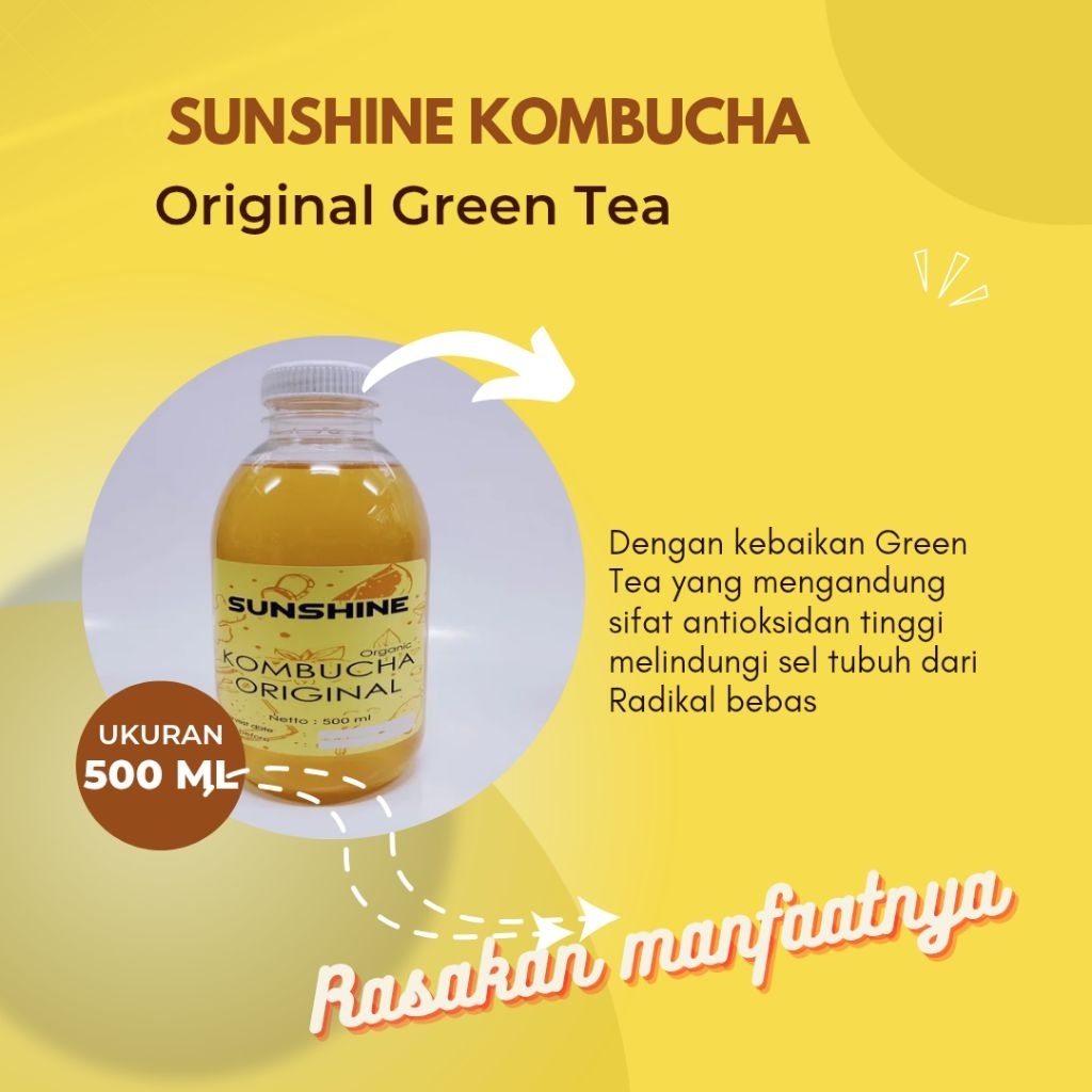 

Kombucha Original 500ml Green Tea Sunshine Kombucha
