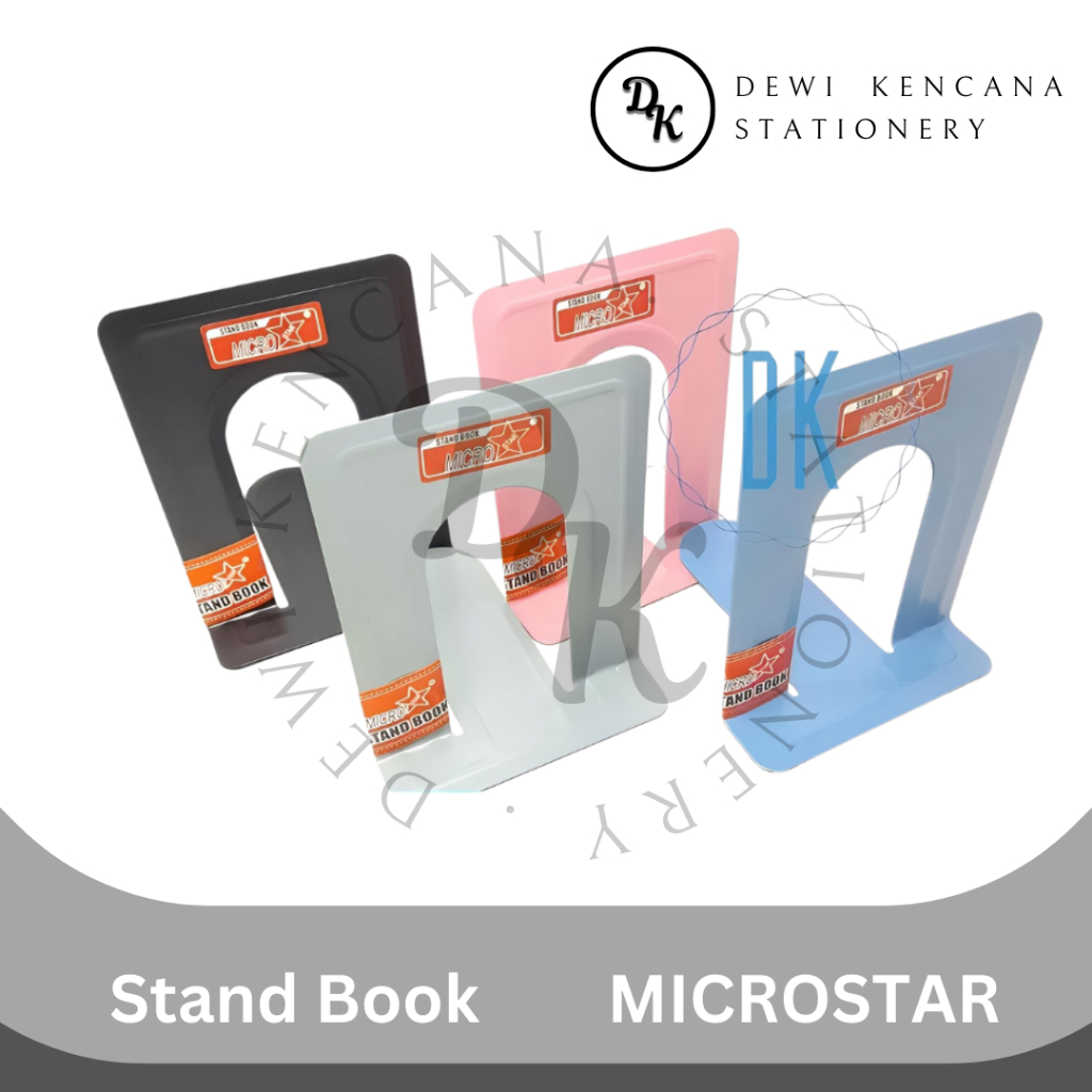 

Stand Book MicroStar Sandaran Buku Book End Besi / pembatas buku besi