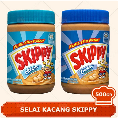 

Skippy Chunky Peanut Butter Selai Kacang 500gr / Skippy Creamy Peanut Butter Selai Kacang 500gr