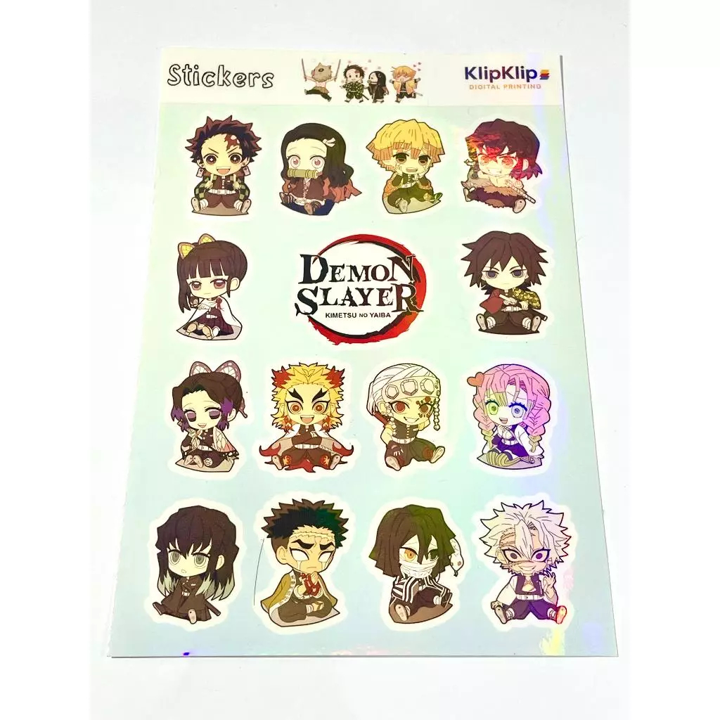 

Stiker Demon Slayer Hologram | Sticker Pack Kimetsu no Yaiba Anime | Stiker Laptop, HP, Buku - K3D