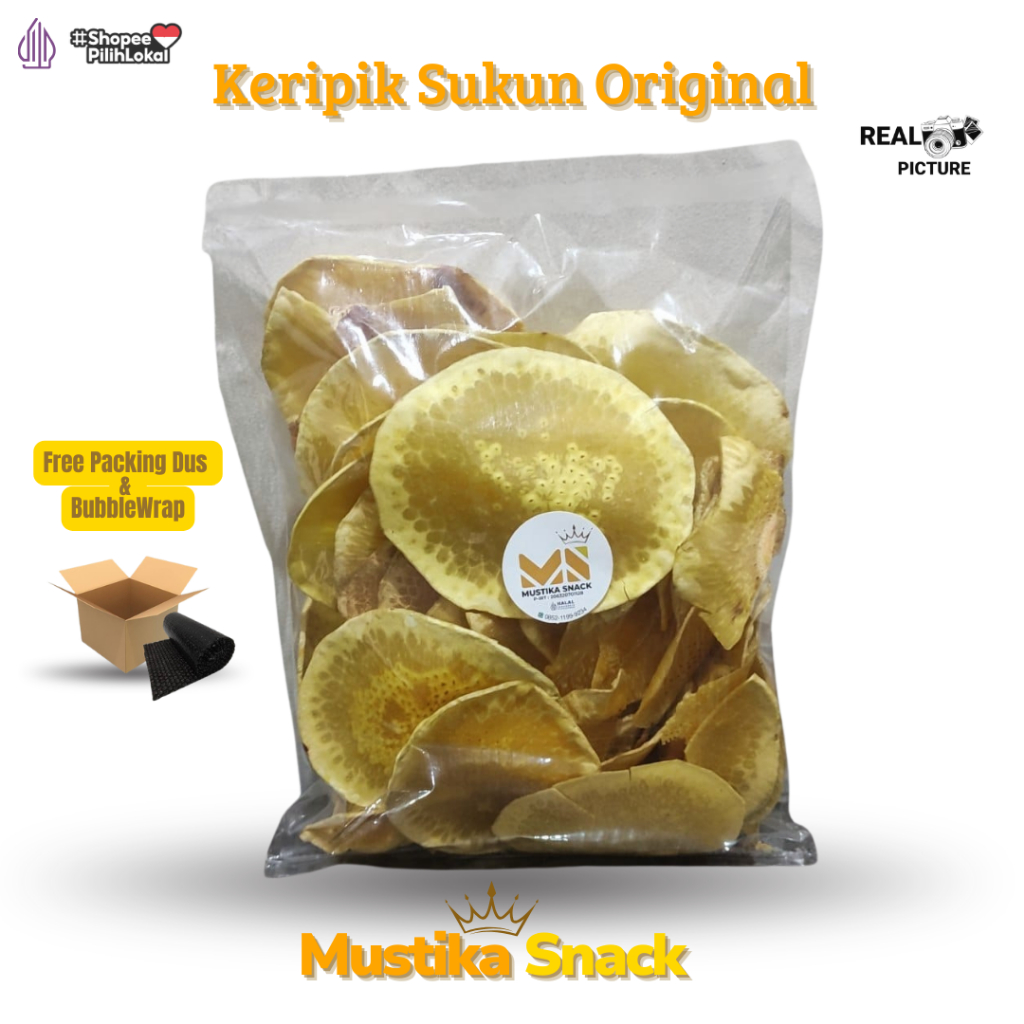

Keripik Sukun Bulat Original 500gr Cemilan Gurih Asin Snack Renyah