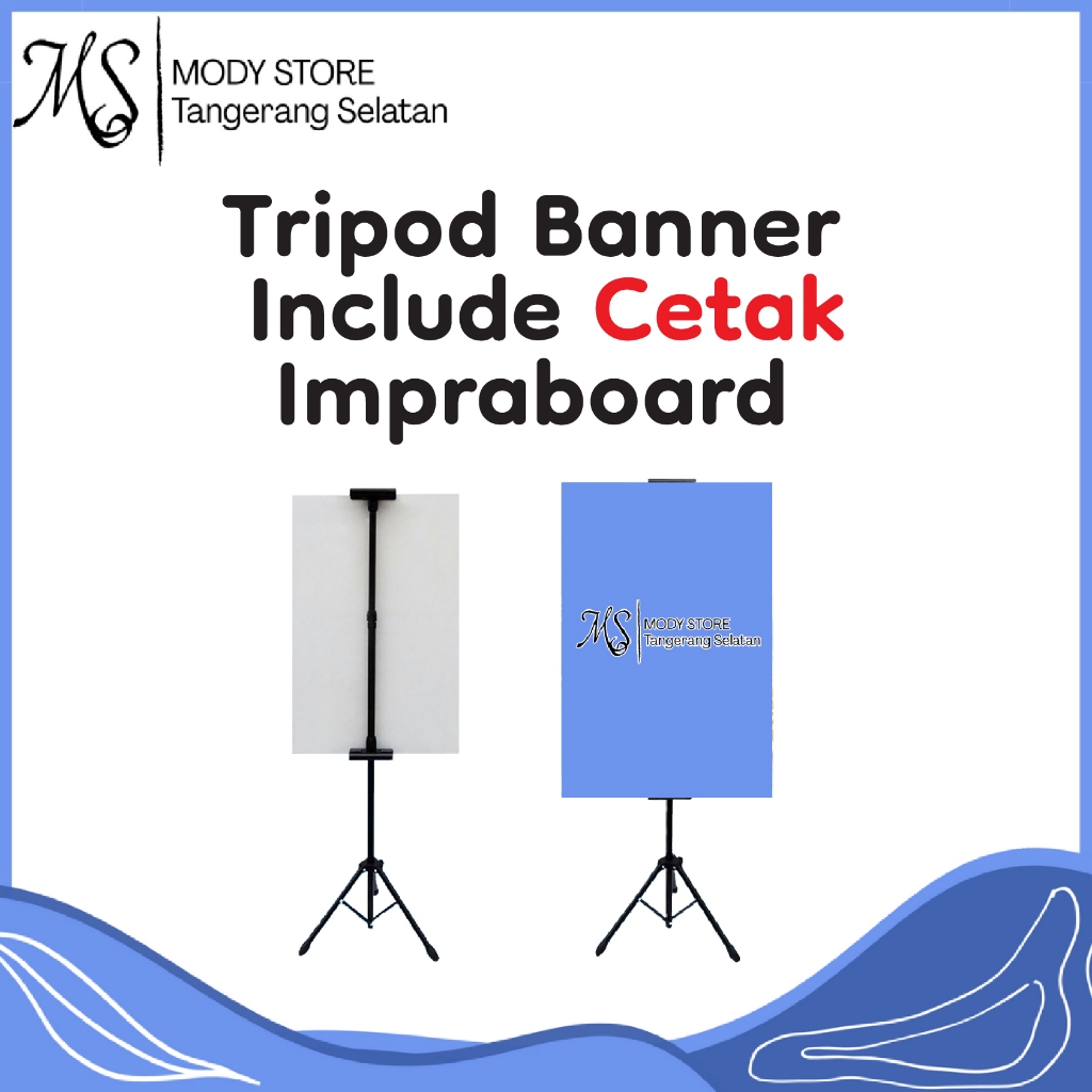 Tripod Banner Include Cetak Impraboard / Tripod Banner / Stand Banner / Impraboard