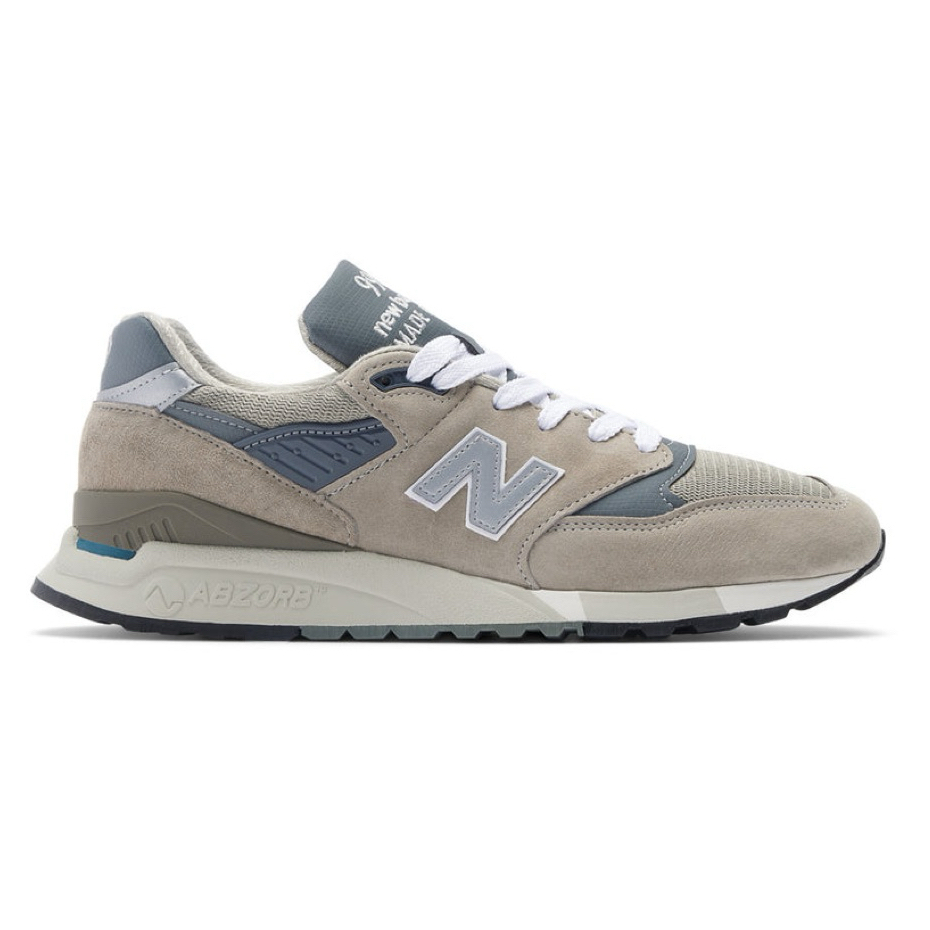 SEPATU SNEAKERS NEW BALANCE 998 Made in USA Grey Silver U998GR ORIGINAL 100%
