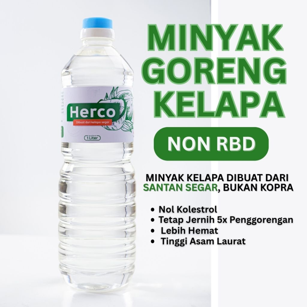 Herco Minyak Kelapa Coconut Cooking Oil Organik non RBD MPASI DIET