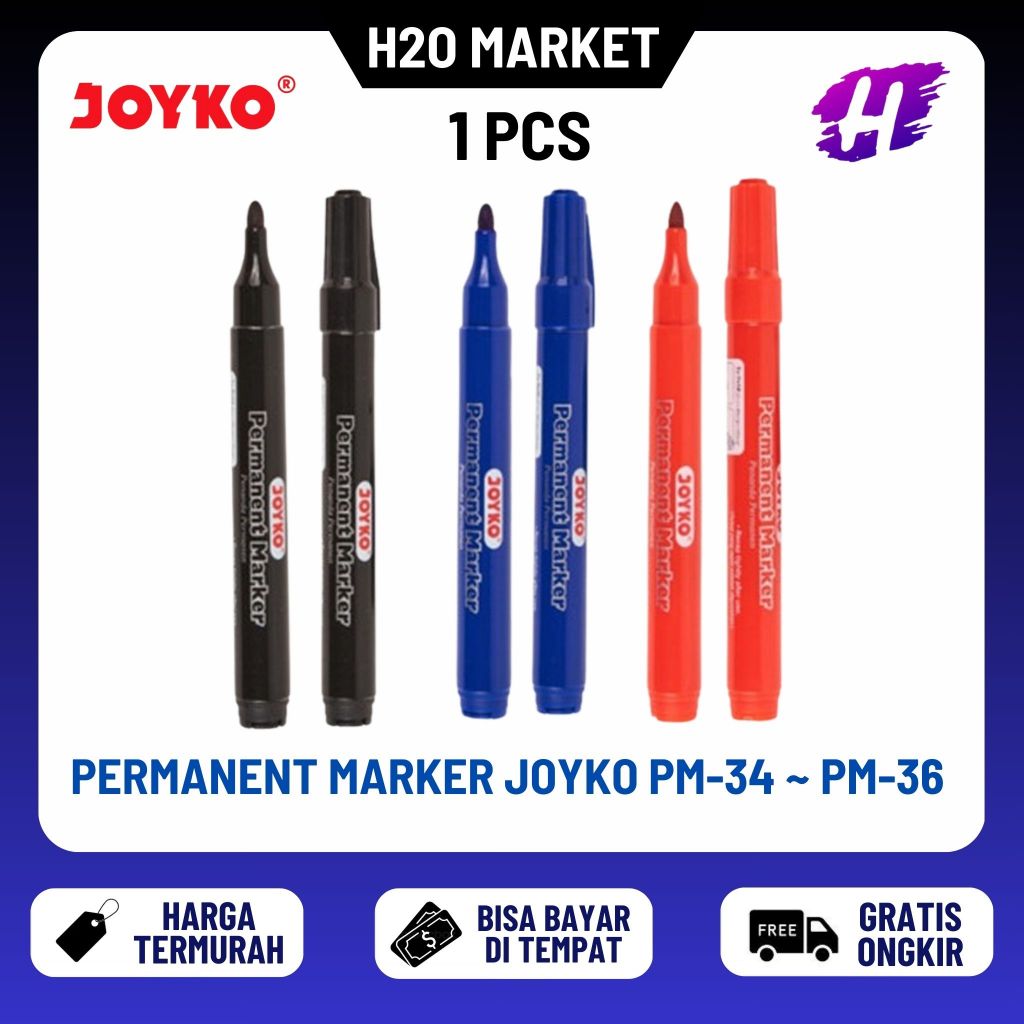 

❤️H2O❤️1 Biji JOYKO Permanent Marker JOYKO PM-34 Joyko PM34 / Joyko PM 34