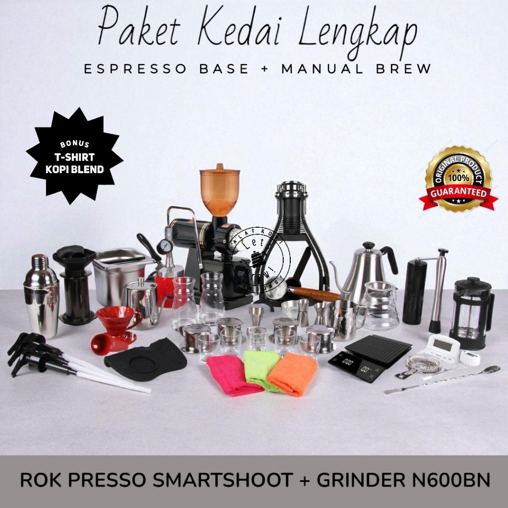 PAKET KEDAI KOPI LENGKAP - ROK PRESSO SMARTSHOOT + GRINDER