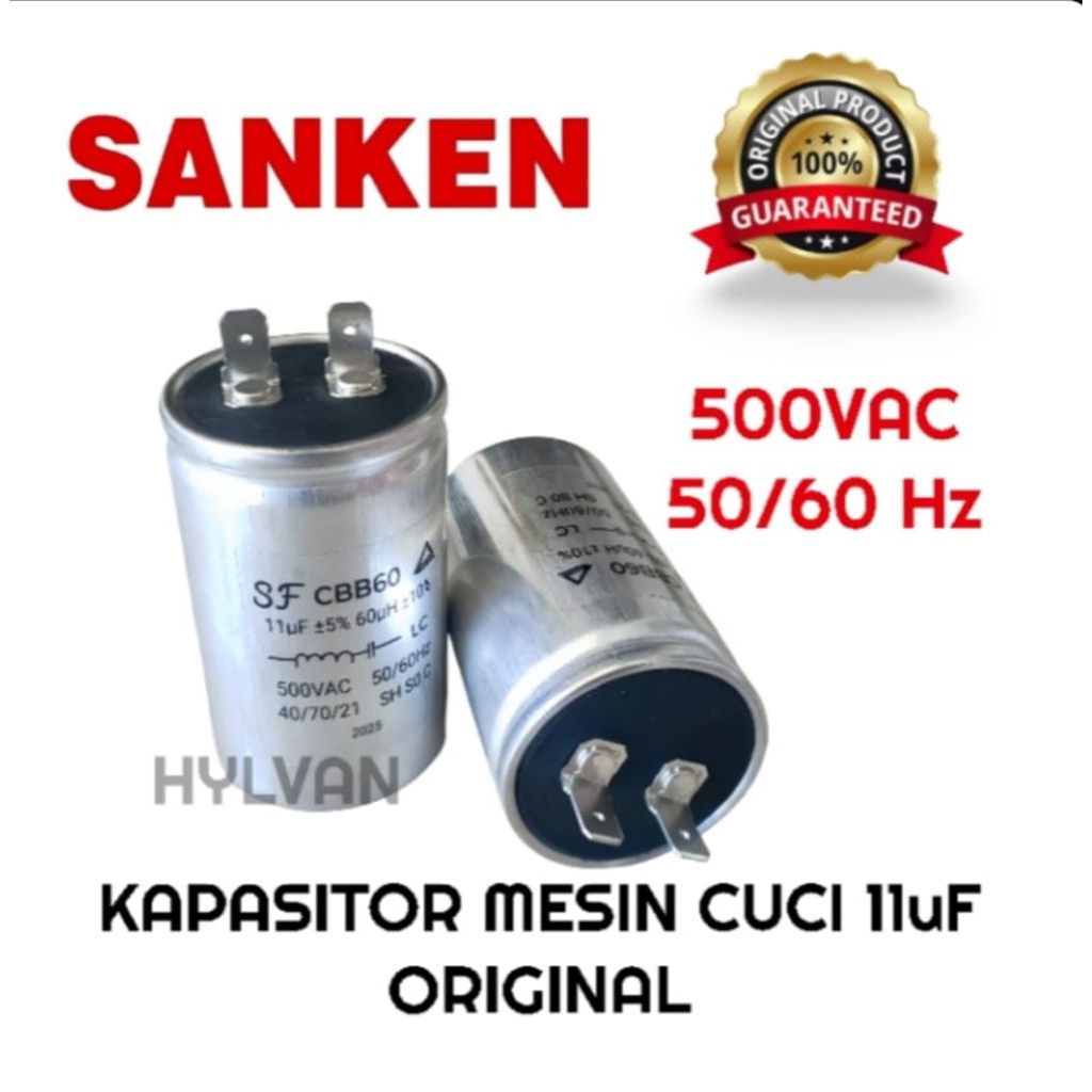KAPASITOR MESIN CUCI 1 TABUNG SANKEN ORIGINAL