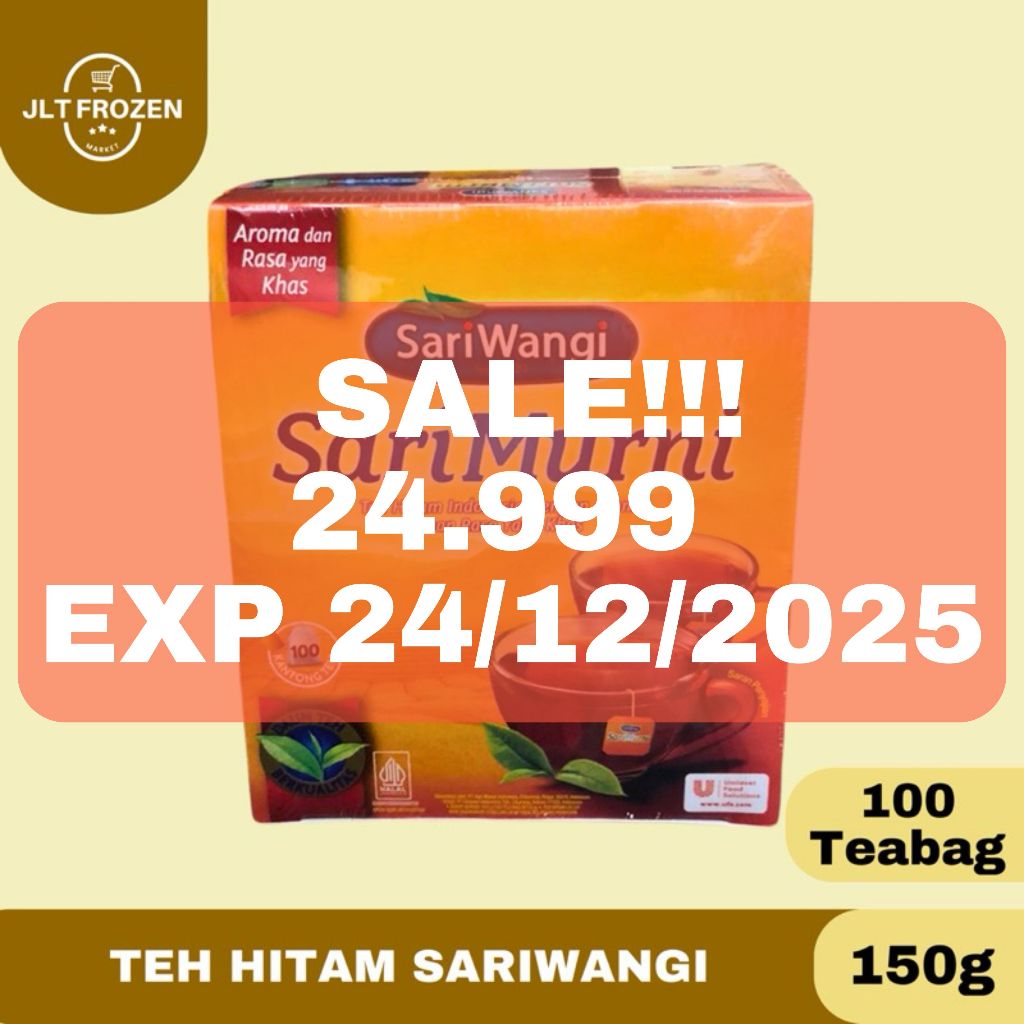 

Teh Hitam / Black Tea Teh Sariwangi Sari Murni isi 100 Teabags - 150g