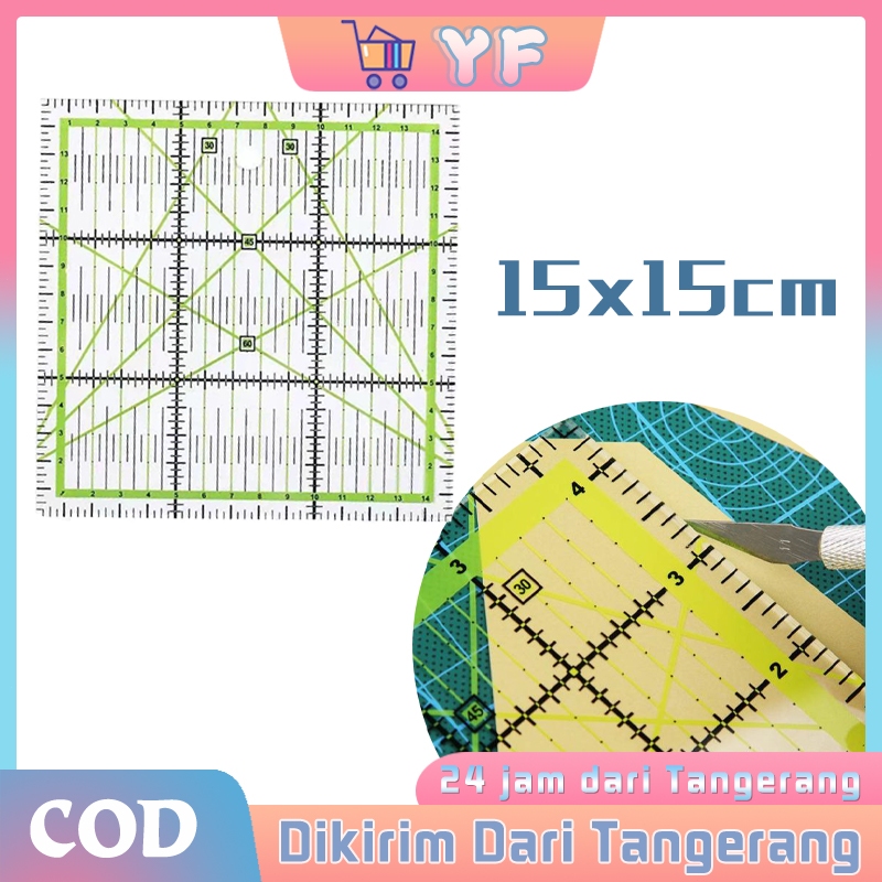 

Penggaris Jahit Square Quilting Ruler Pemotongan Kain Quilting Ruler Penggaris Pola