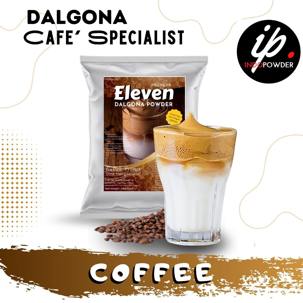

Indopowder - Bubuk DALGONA COFFEE 1Kg Untuk Cafe, Waralaba, Resto dan Usaha Minuman Kekinian