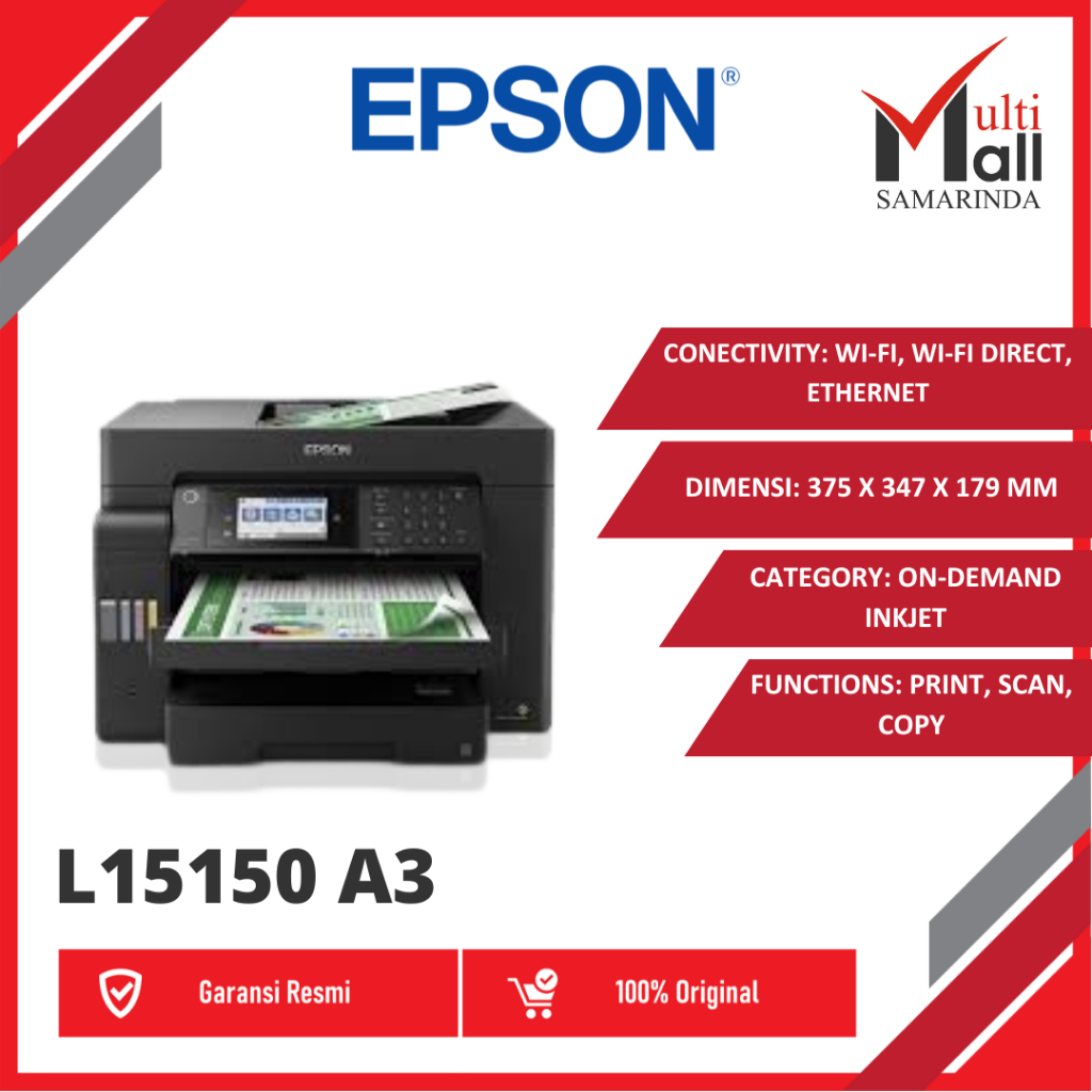 Epson Printer L15150 A3 Wi-Fi Duplex All-in-One Ink Tank Printer