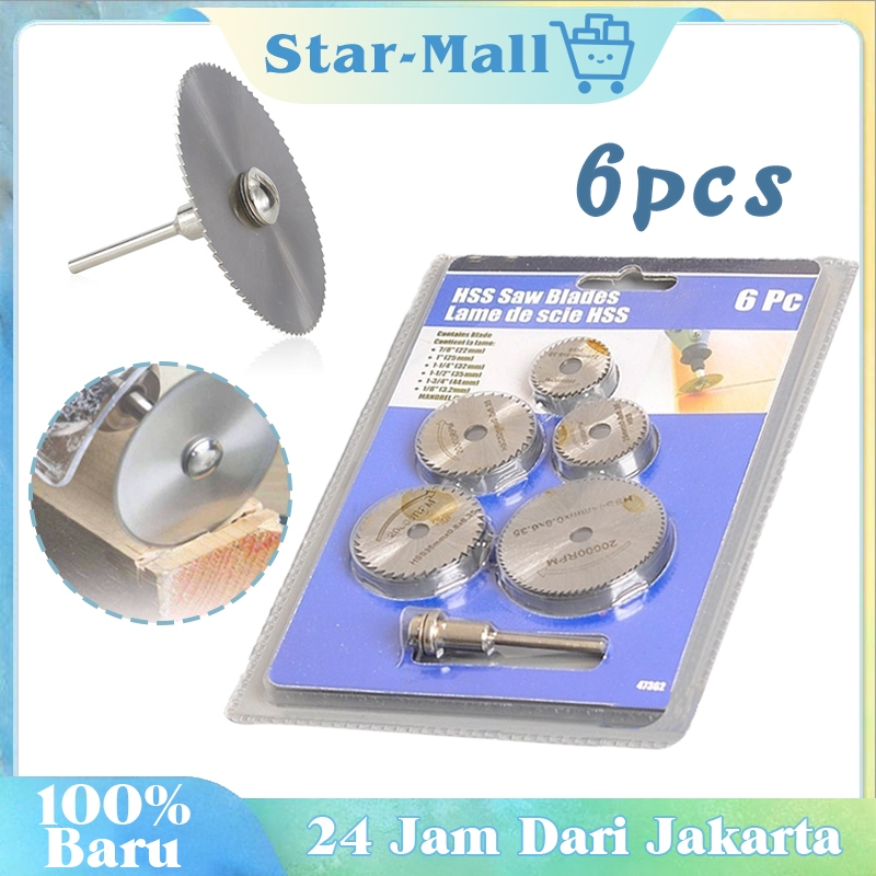 6in1Set Grinder Gergaji Bundar Pekerjaan Kayu  Mata Gerinda Potong Cutting Disc Mini