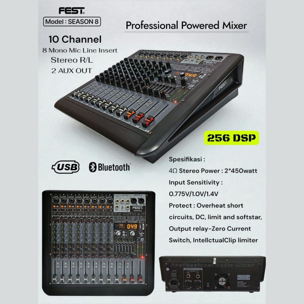 power mixer 10 channel original fest season 8 power mixer karaoke power mixer speaker