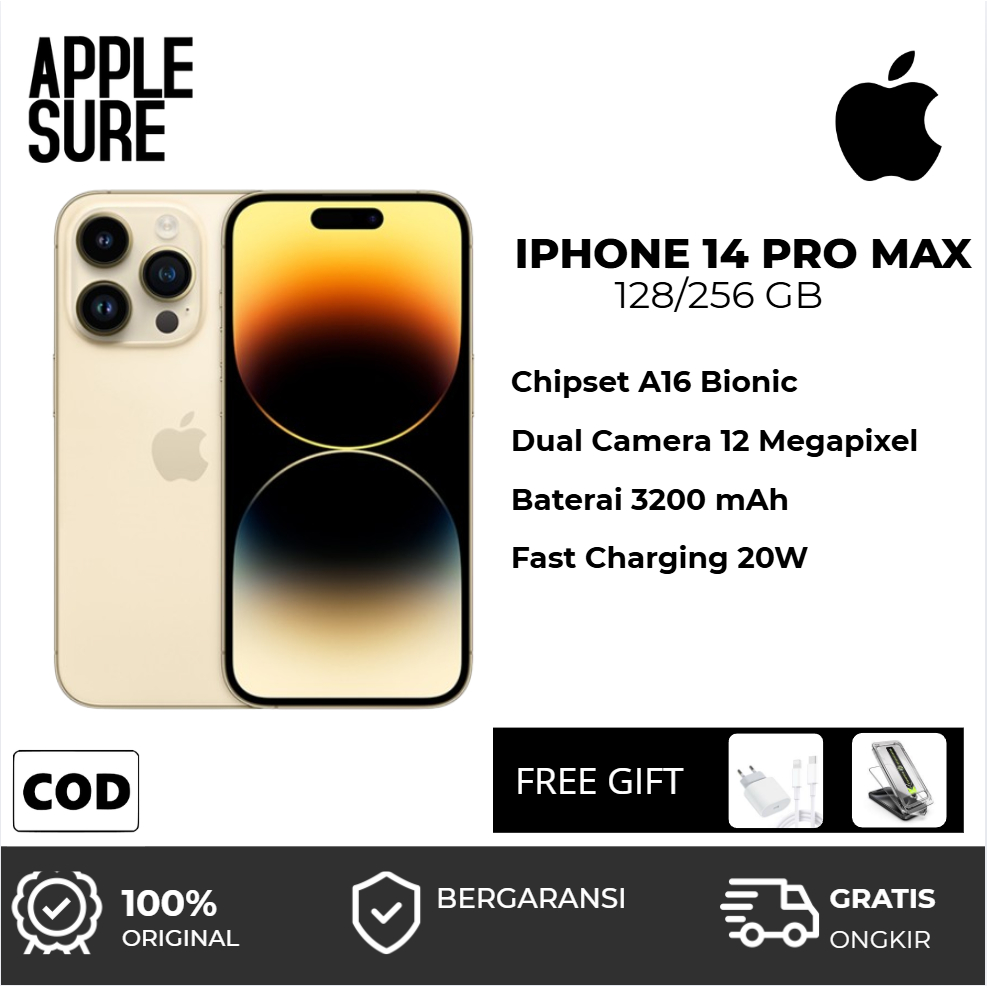 Apple iPhone 14 PRO MAX 128GB 256GB FULLSET SECOND HAND INTERNASIONAL ORI BERGARANSI