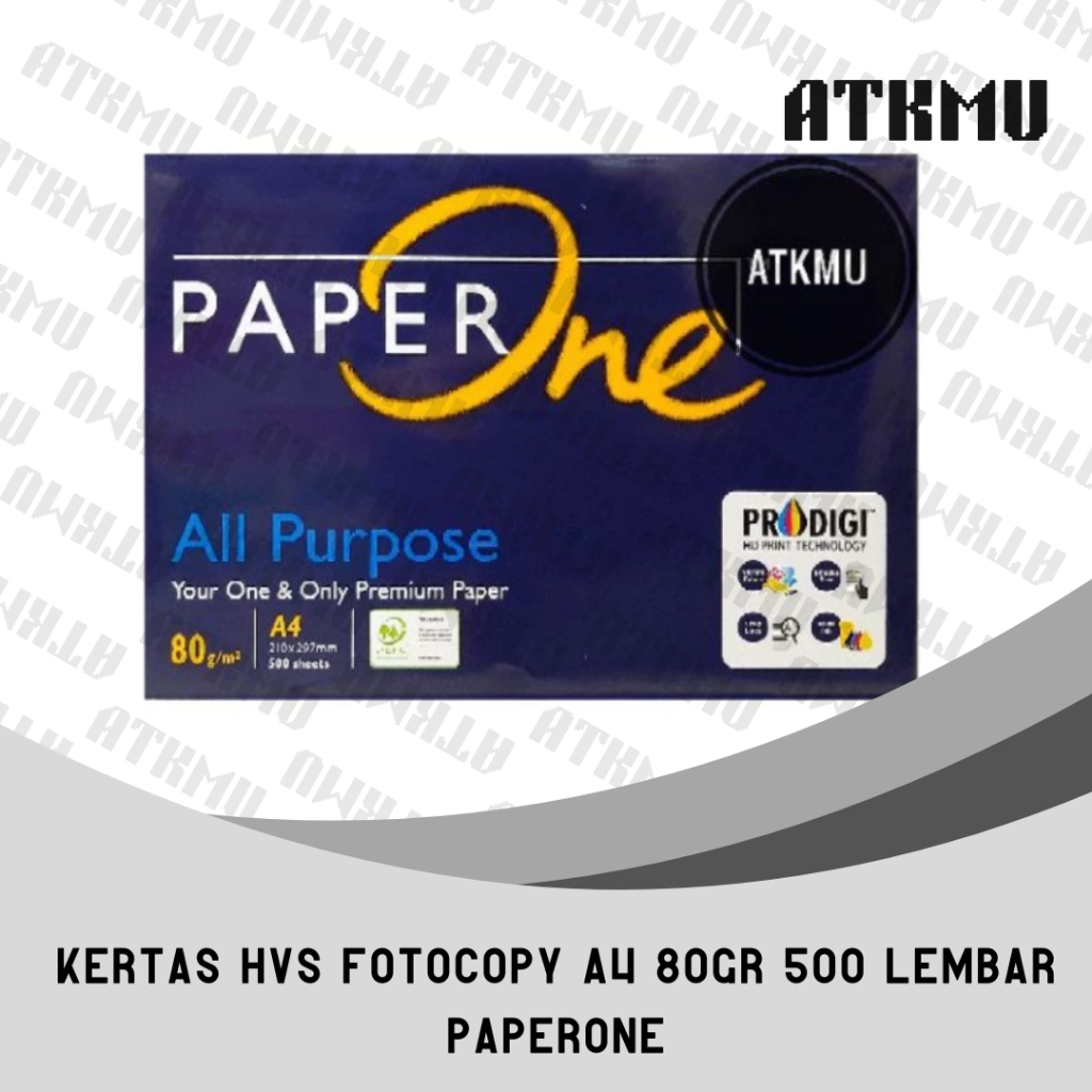 

Kertas HVS Fotocopy A4 80gr PAPERONE 500 Lembar / Kertas Putih