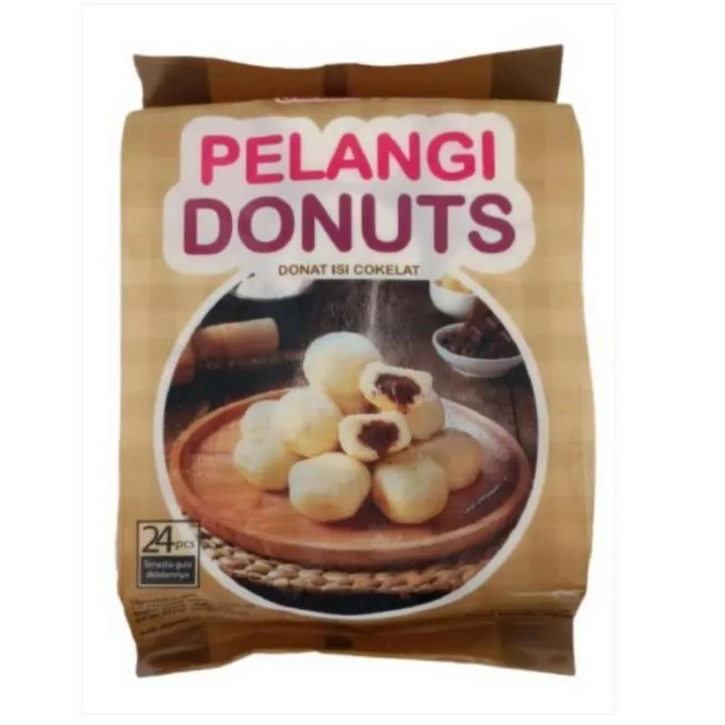 

Donat Pelangi Coklat Lumer Isi 24 Pcs
