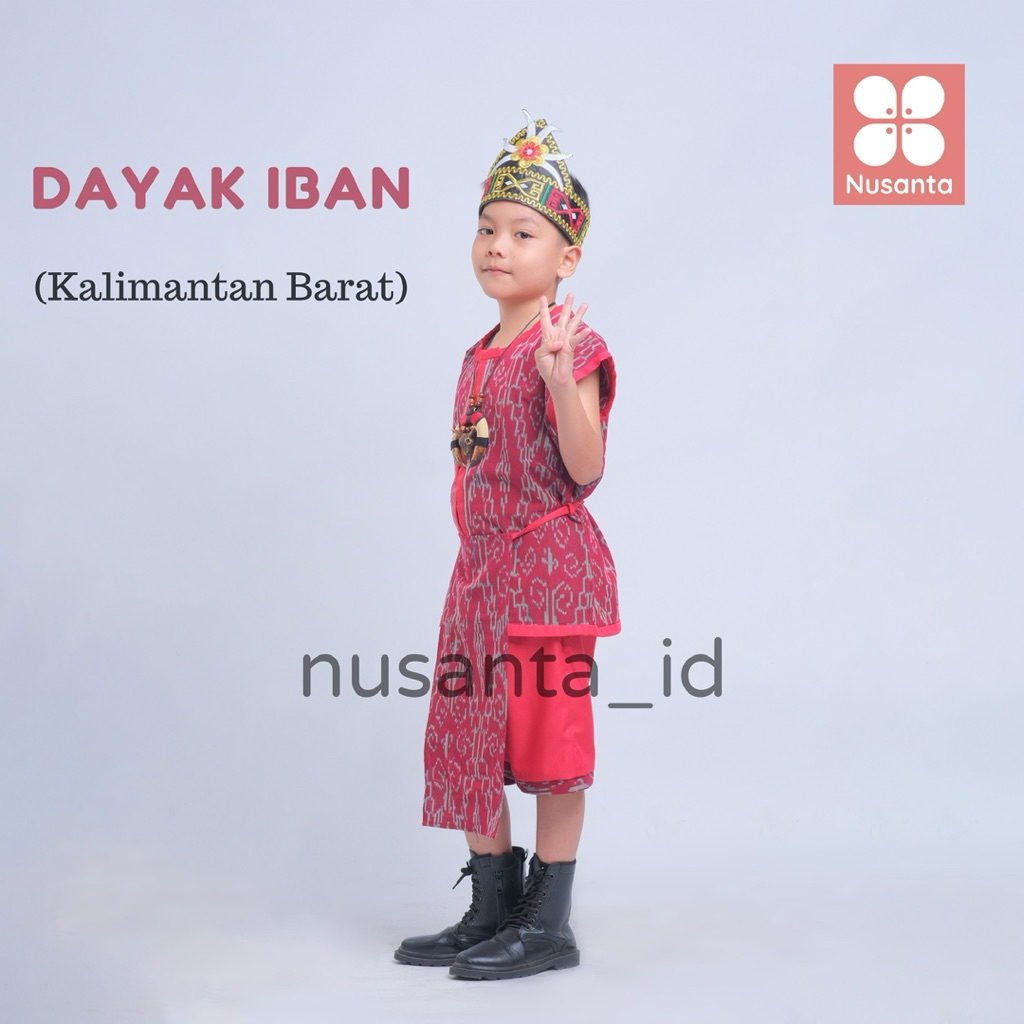 Baju adat dayak iban kalimantan