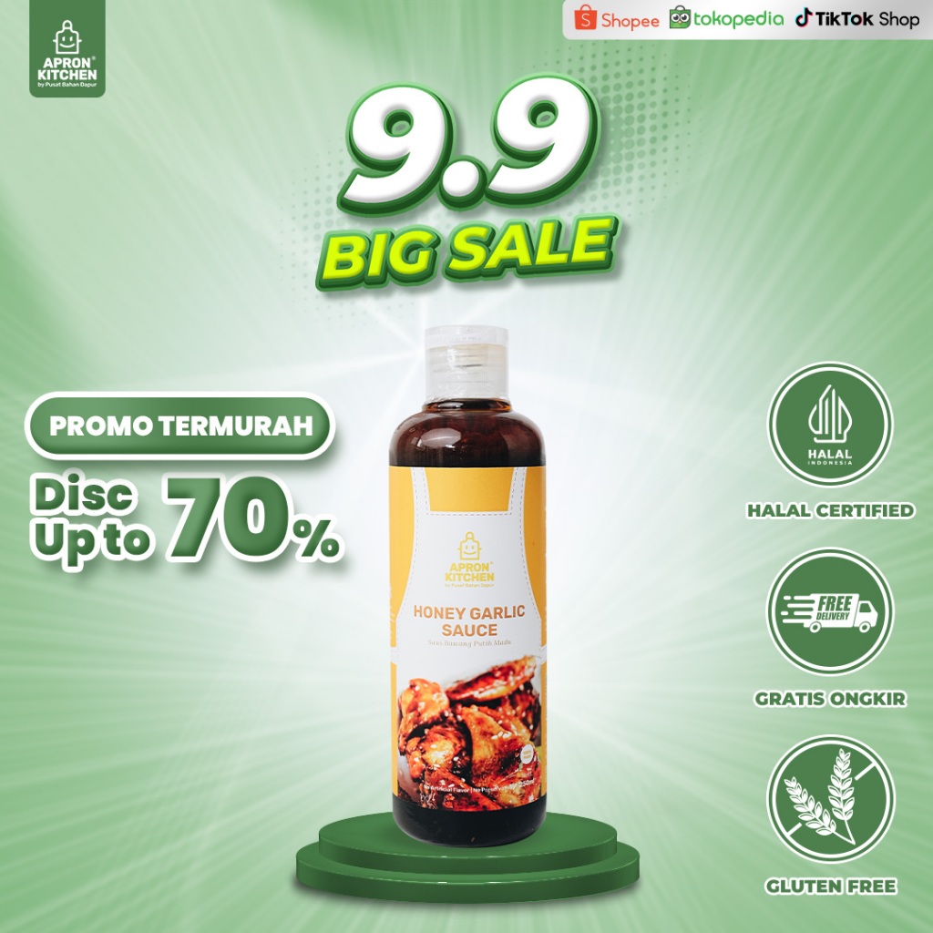 

Apron Kitchen Honey Garlic Saus Bumbu Masak Bawang Madu Korea 250ML