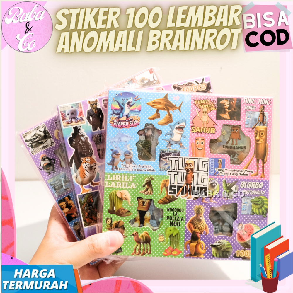 

STIKER 100 LEMBAR TUNG TUNG BRAINROT ANOMALI STICKER BRAINROT ANOMALI 100 LUCU UNIK STIKER 100pcs TUNG TUNG BALERIAN ANOMALI IMUT LUCU UNIK MURAH COD