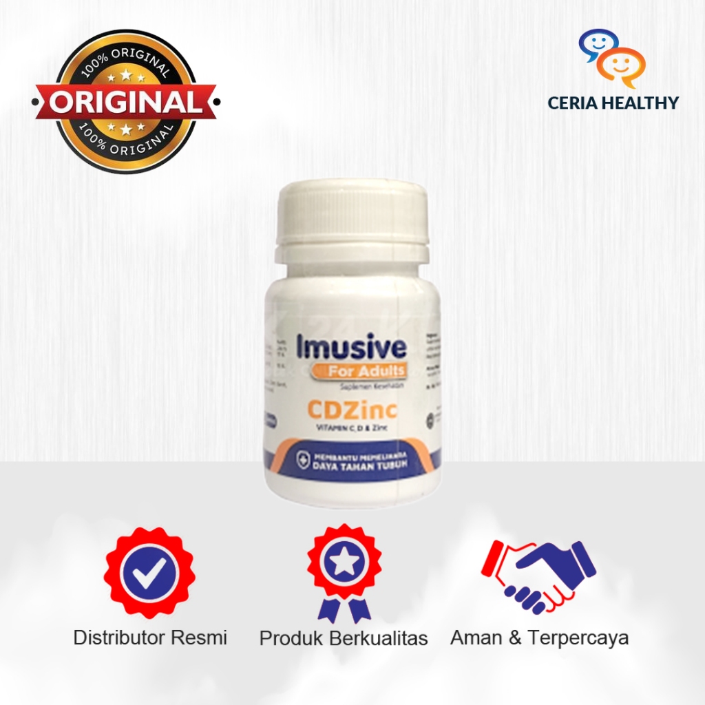 Multivitamin Imusive CDZinc Vit C, D3 dan Zinc untuk imunitas tubuh