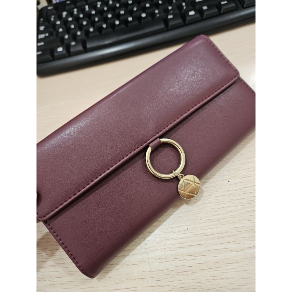 dompet wanita vincci merek malayasia maroon