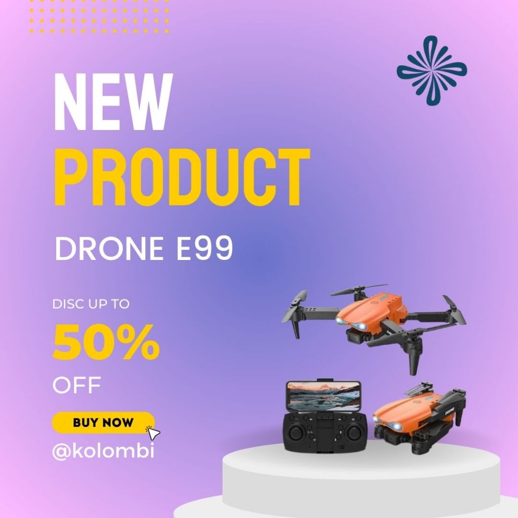 DRONE E99 KAMERA HD DUAL KAMERA DRONE 4K SMART DRONE