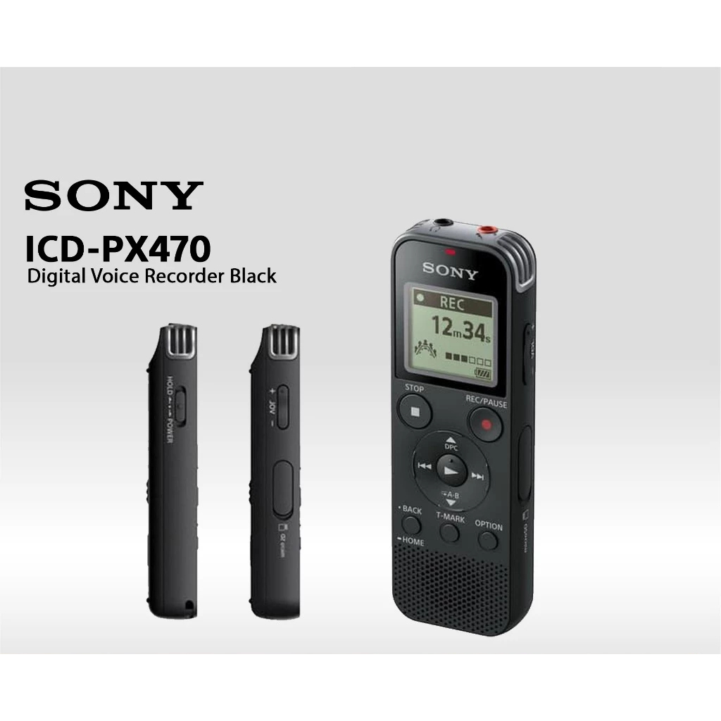 SONY ICD-PX470 Digital Voice Recorder Black / ICD PX470 / ICDPX470 / ICD PX 470