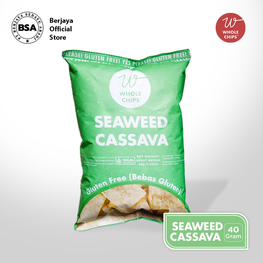 

WHOLE CHIPS Seaweed Cassava 40gr - Keripik Singkong Seaweed Bebas MSG