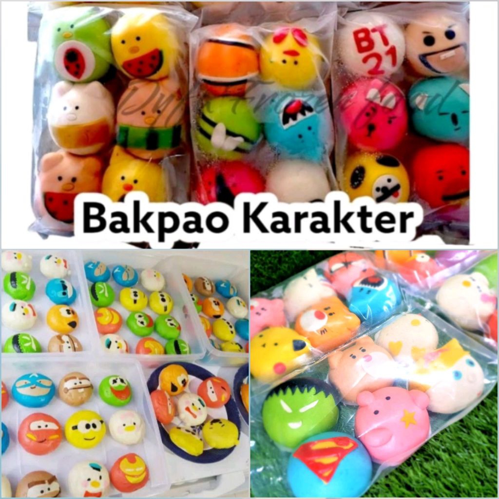 

Bakpao Karakter 6 pcs isi coklat