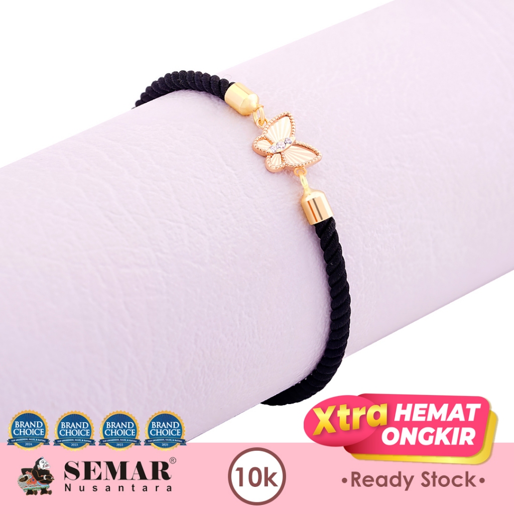 Gelang Tali Emas Zelia Butterfly Gold 10K Semar Nusantara