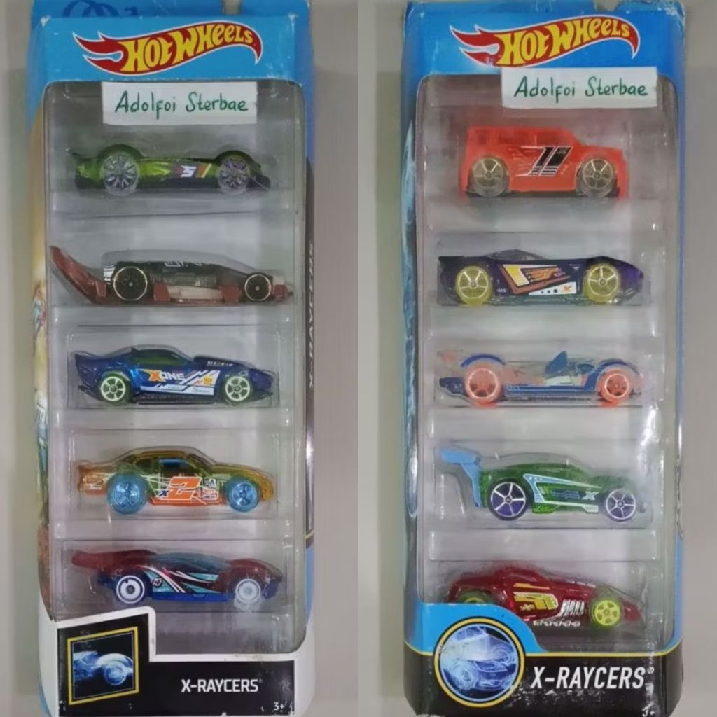 hotwheels hot wheels gift pack gp isi 5 x-raycers xraycers scion xb nerve hammer hi-tech missile par