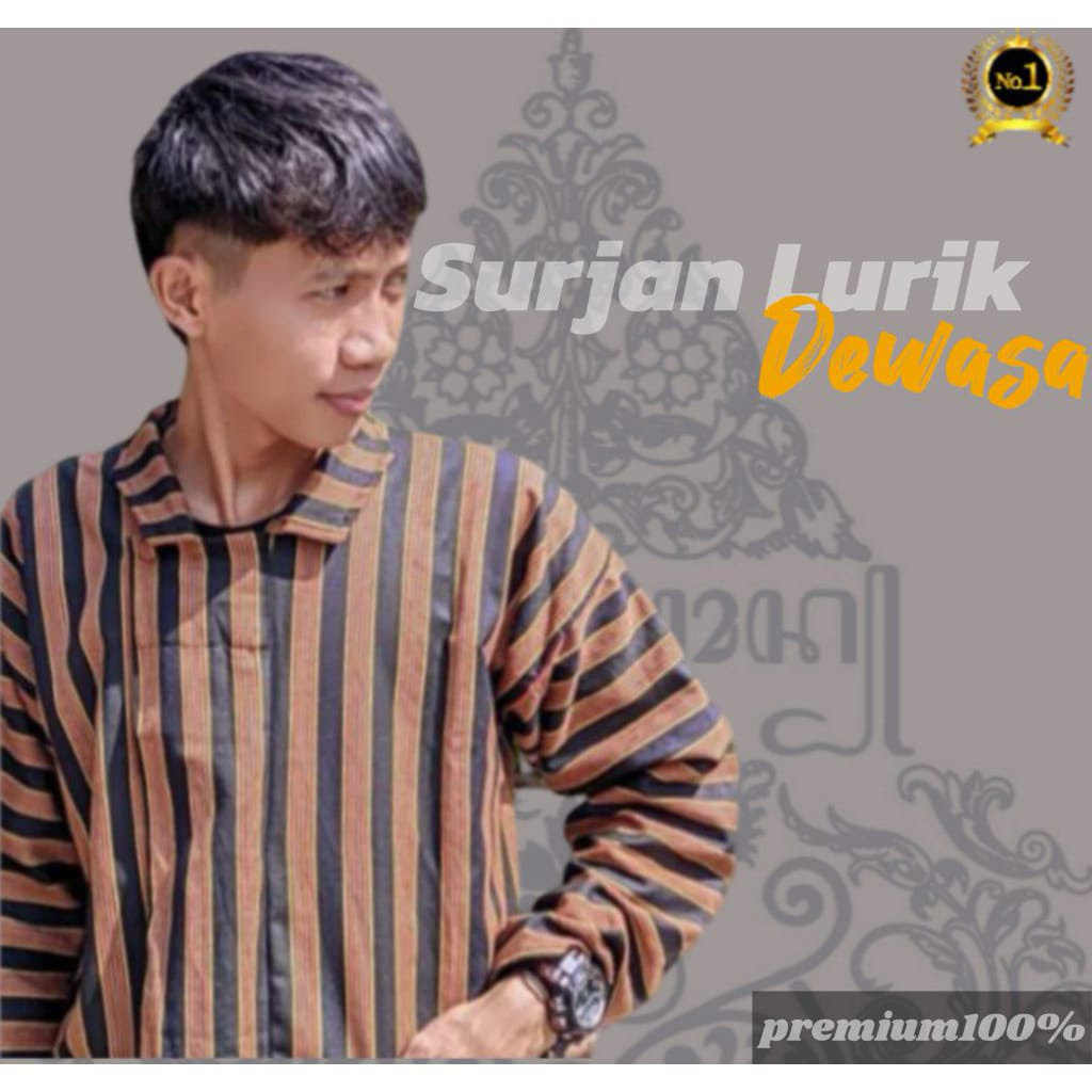 Baju Surjan Lurik  Pria  Laki Laki Size M L XL XXL L4 Baju Tenun Lurik
