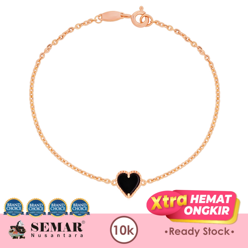 Gelang Emas 10K Semar Nusantara Kalila Love Gold 42cm