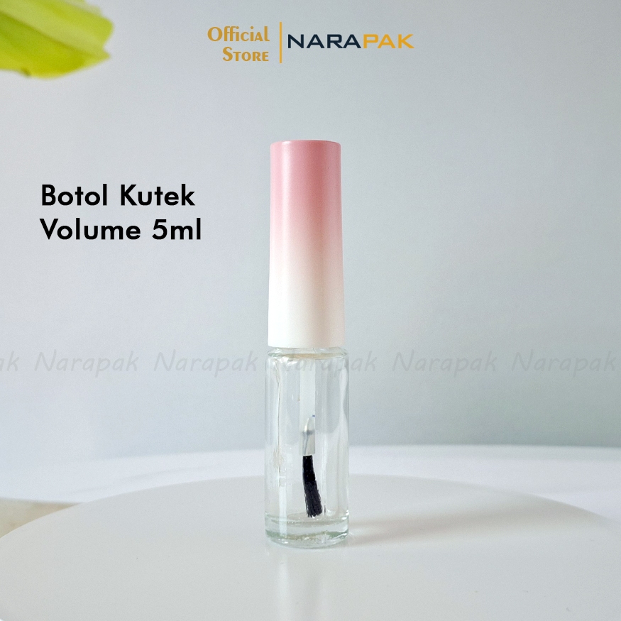 Botol Kaca 5ml Roll Botol Henna / Lip Gloss Liptint / Botol Eyeliner Tutup Gradasi PINK 5ml roll